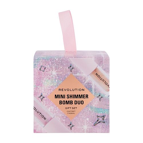 Lesk na rty Makeup Revolution London Mini Shimmer Bomb Duo 1,4 ml Kazeta