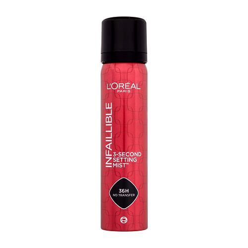Fixátor make-upu L'Oréal Paris Infaillible 3-Second Setting Mist 75 ml poškozený flakon