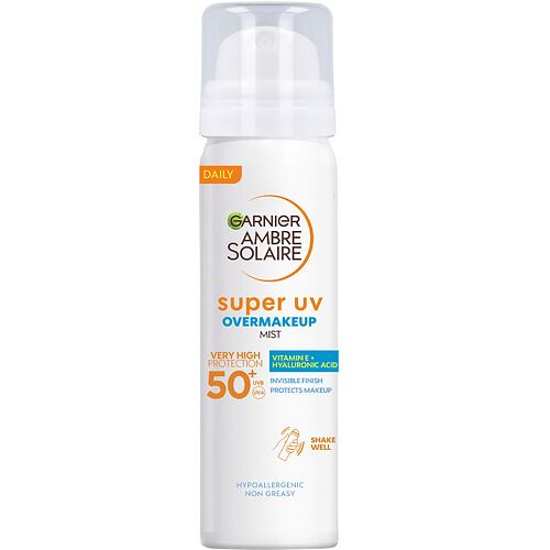 Opalovací přípravek na obličej Garnier Ambre Solaire Super UV Over Makeup Protection Mist SPF50 75 ml