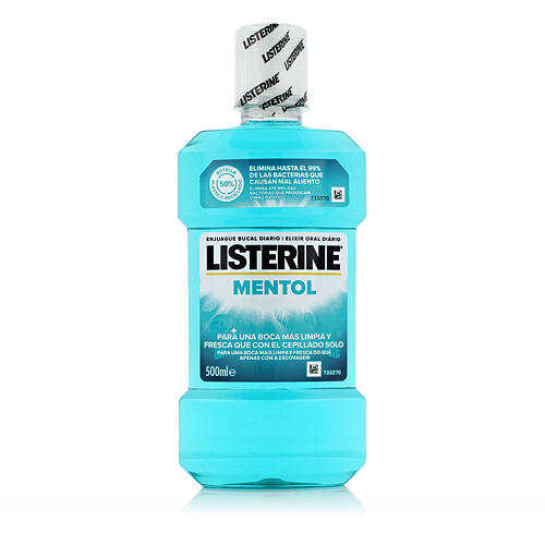 Ústní voda Listerine Mentol Mouthwash 500 ml