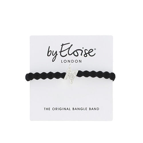 Gumička na vlasy By Eloise London Silver Bling Diamanté Bolt Black 1 ks Black