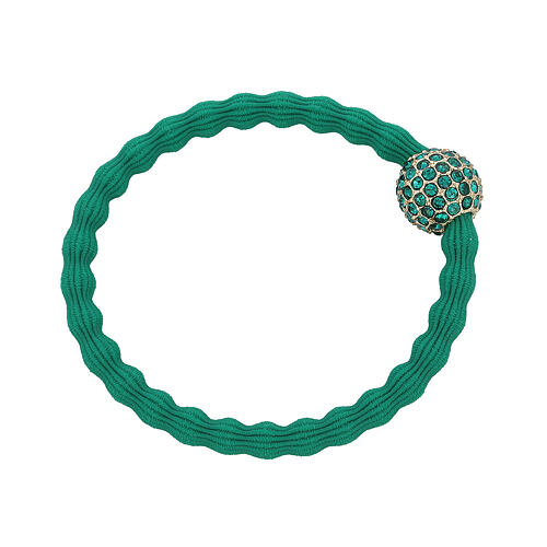 Gumička na vlasy By Eloise London Bling Charms Disco Ball Emerald Green 1 ks Emerald Green
