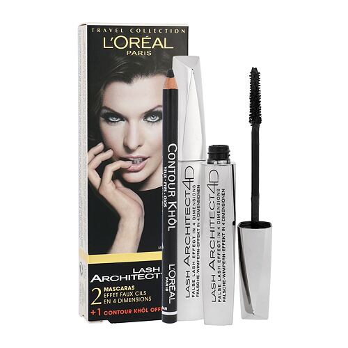 Řasenka L'Oréal Paris Lash Architect 4D 10,5 ml Black Kazeta