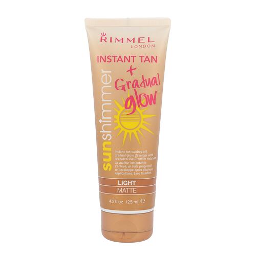Samoopalovací přípravek Rimmel London Sun Shimmer Instant Tan Gradual Glow 125 ml Light Matte