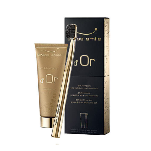Zubní pasta swiss smile d´Or Gold 75 ml poškozená krabička Kazeta