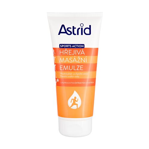 Masážní přípravek Astrid Sports Action Warming Massage Emulsion 200 ml