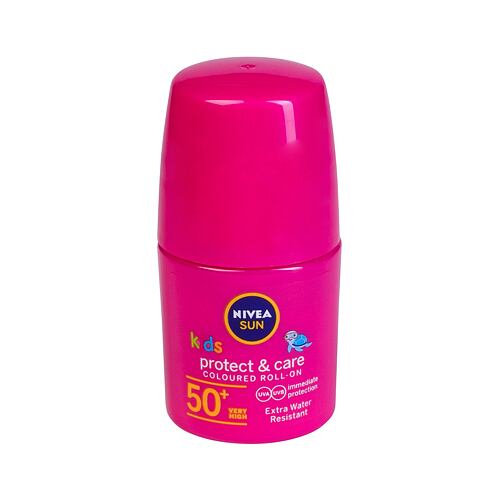 Opalovací přípravek na tělo Nivea Sun Kids Protect & Care Coloured Roll-On SPF50+ 50 ml Pink