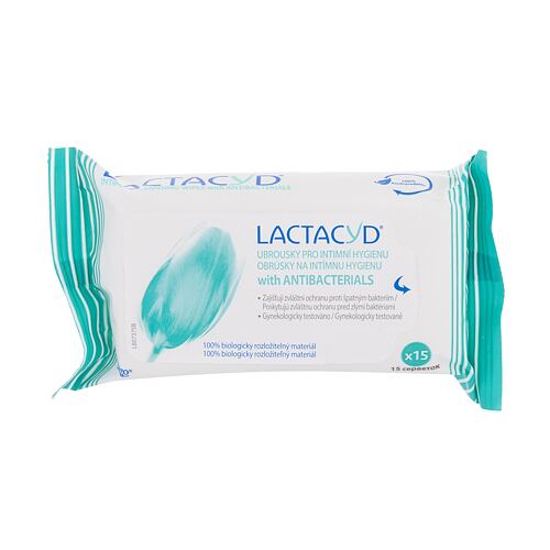 Intimní hygiena Lactacyd Pharma Antibacterial Cleansing Wipes 15 ks