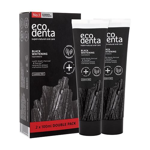 Zubní pasta Ecodenta Toothpaste Black Whitening 100 ml poškozená krabička Kazeta