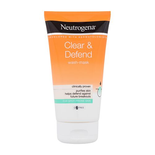 Pleťová maska Neutrogena Clear & Defend Wash-Mask 150 ml