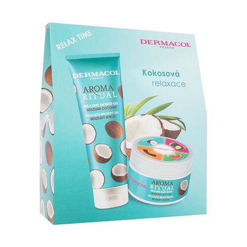 Sprchový gel Dermacol Aroma Ritual Brazilian Coconut 250 ml poškozená krabička Kazeta