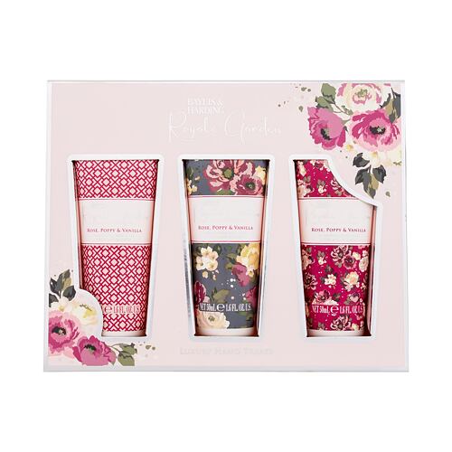 Krém na ruce Baylis & Harding Royale Garden Luxury Hand Treats 50 ml poškozená krabička Kazeta