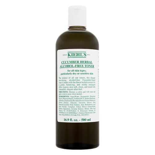 Pleťová voda a sprej Kiehl´s Cucumber Herbal Alcohol-Free Toner 500 ml poškozený flakon