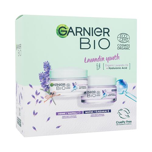 Denní pleťový krém Garnier Bio Lavandin Youth 50 ml poškozená krabička Kazeta