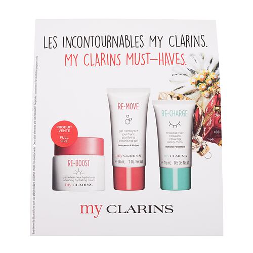 Denní pleťový krém Clarins My Clarins Must-Haves 50 ml poškozená krabička Kazeta