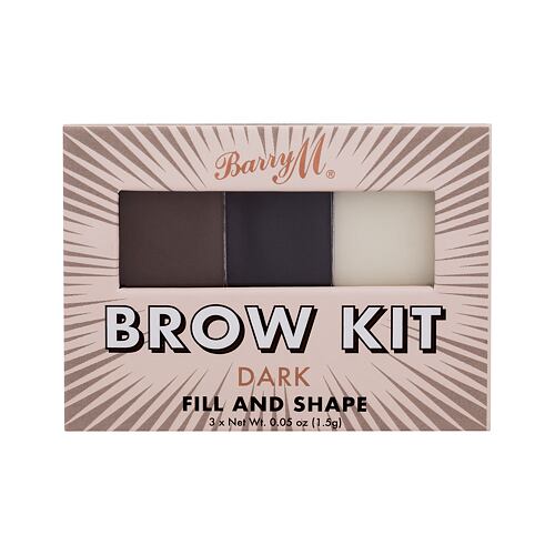 Set a paletka na obočí Barry M Brow Kit  4,5 g Dark