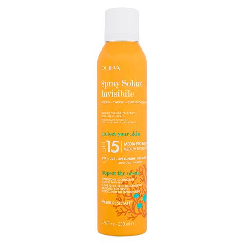 Opalovací přípravek na tělo Pupa Invisible Sunscreen Spray SPF15 200 ml