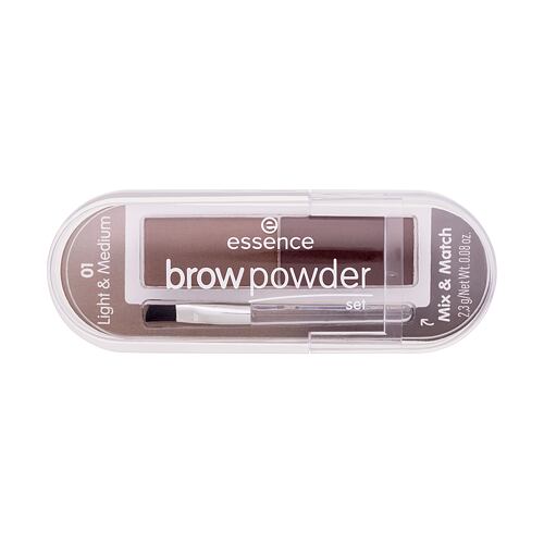 Pudr na obočí Essence Brow Powder Set 2,3 g 01 Light & Medium poškozená krabička