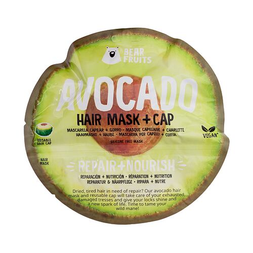 Maska na vlasy Bear Fruits Avocado Hair Mask + Cap 20 ml