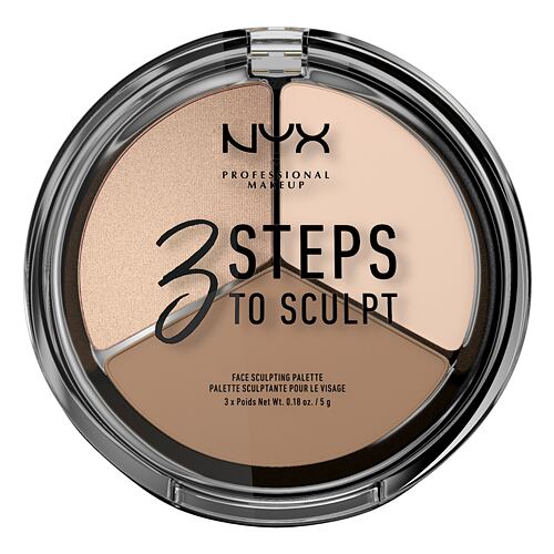 Konturovací paletka NYX Professional Makeup 3 Steps To Sculpt 15 g 01 Fair