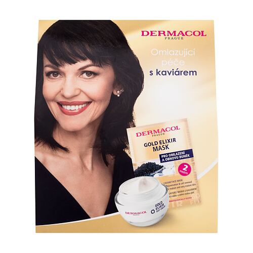 Denní pleťový krém Dermacol Gold Elixir 50 ml Kazeta