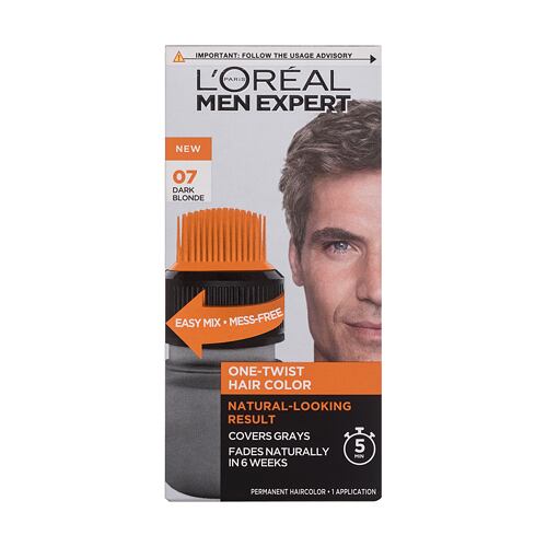 Barva na vlasy L'Oréal Paris Men Expert One-Twist Hair Color 50 ml 07 Dark Blonde poškozená krabička