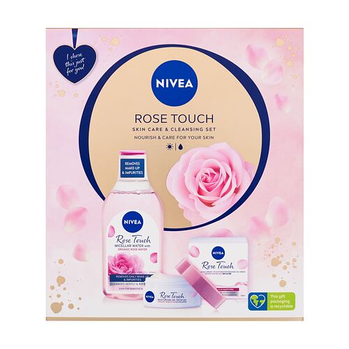 Micelární voda Nivea Rose Touch 400 ml poškozená krabička Kazeta