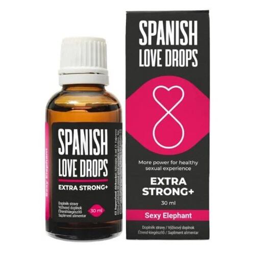 Afrodiziakum Sexy Elephant Spanish Love Drops Extra Strong+ 30 ml poškozená krabička