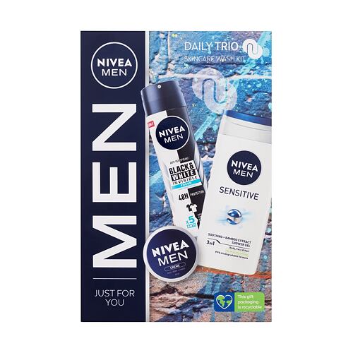 Sprchový gel Nivea Men Daily Trio 250 ml poškozená krabička Kazeta