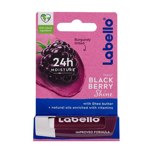 Balzám na rty Labello Blackberry Shine 24h Moisture Lip Balm 4,8 g poškozený obal