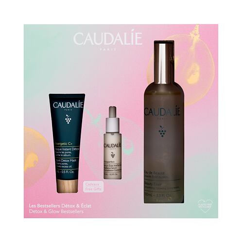 Pleťová maska Caudalie Detox & Glow Bestsellers 15 ml poškozená krabička Kazeta