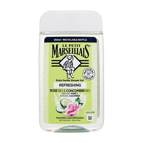 Sprchový gel Le Petit Marseillais Extra Gentle Shower Gel Bio Rose & Bio Cucumber 250 ml