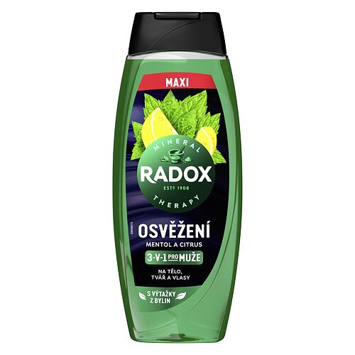 Sprchový gel Radox Refreshment Menthol And Citrus 3-in-1 Shower Gel 450 ml