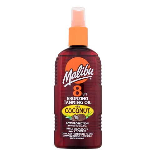 Opalovací přípravek na tělo Malibu Bronzing Tanning Oil Coconut SPF8 200 ml
