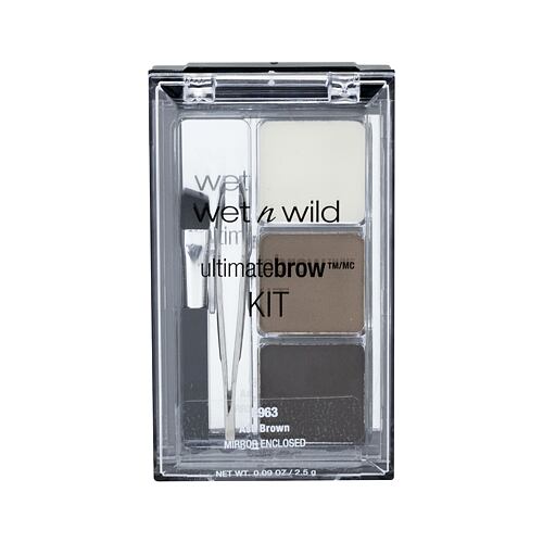 Set a paletka na obočí Wet n Wild Ultimate Brow™ 2,5 g Ash Brown poškozená krabička
