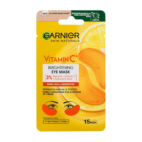 Maska na oči Garnier Skin Naturals Vitamin C Brightening Eye Mask 1 ks