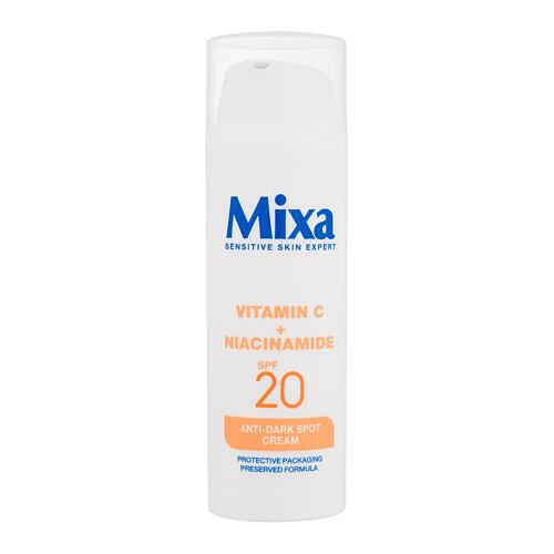 Denní pleťový krém Mixa Vitamin C + Niacinamide Anti-Dark Spot Cream SPF20 50 ml