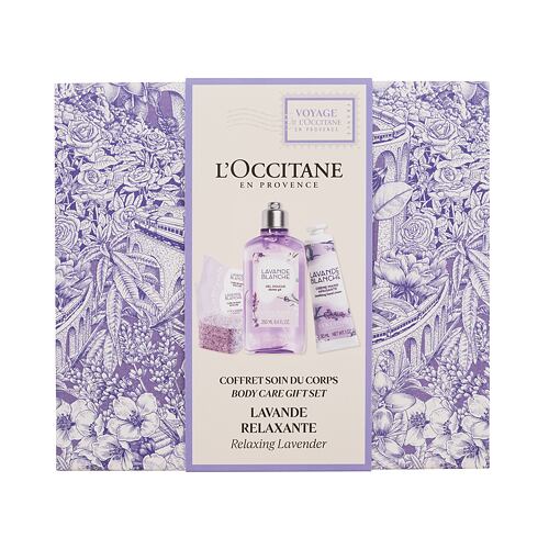 Sprchový gel L'Occitane Lavande Blanche Body Care Gift Set 250 ml Kazeta