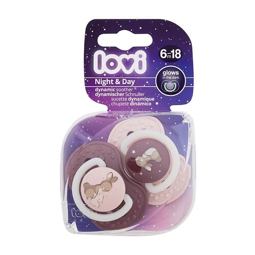 Dudlík LOVI Night & Day Dynamic Soother Girl 6-18m 2 ks poškozený obal