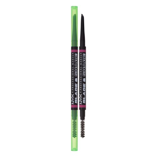 Tužka na obočí NYX Professional Makeup Blade & Shade Dual Edge Brow Pencil 0,06 g 12 Black