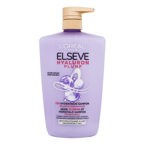 Šampon L'Oréal Paris Elseve Hyaluron Plump Moisture Shampoo 1000 ml poškozený flakon