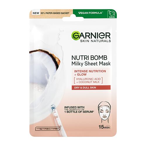 Pleťová maska Garnier Skin Naturals Nutri Bomb Coconut + Hyaluronic Acid 1 ks