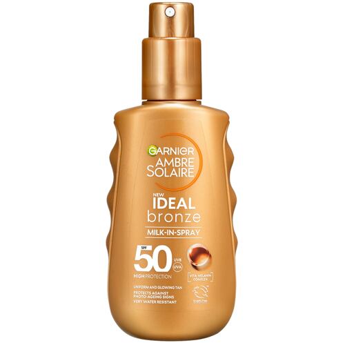 Opalovací přípravek na tělo Garnier Ambre Solaire Ideal Bronze Milk-In-Spray SPF50 150 ml