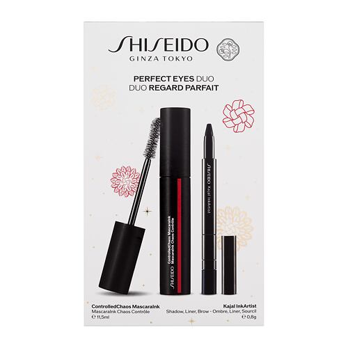 Řasenka Shiseido Perfect Eyes Duo 11,5 ml 01 Black Pulse poškozená krabička Kazeta