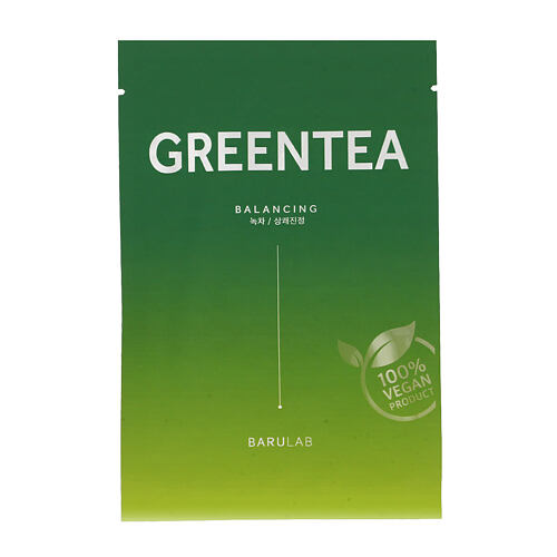 Pleťová maska Barulab Green Tea Balancing Face Mask 23 g