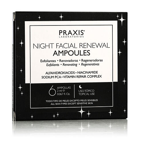 Pleťové sérum Praxis Laboratorios Night Facial Renewal Ampoules 6x2 ml