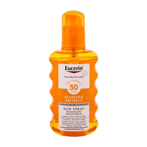 Opalovací přípravek na tělo Eucerin Sun Sensitive Protect Sun Spray Transparent SPF50 200 ml