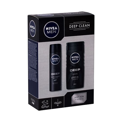 Sprchový gel Nivea Men Deep Clean 250 ml poškozená krabička Kazeta
