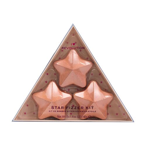 Bomba do koupele I Heart Revolution Star Bath Fizzer Kit 40 g Coconut Kazeta