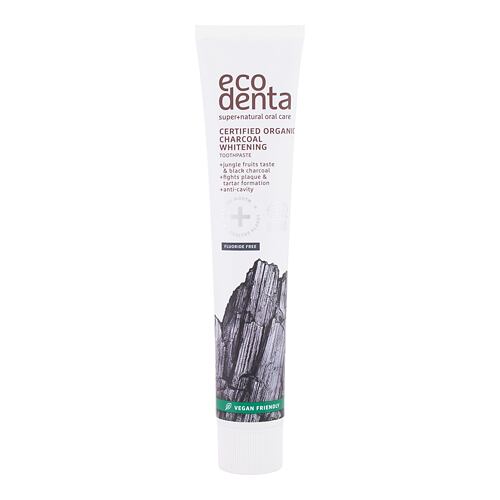 Zubní pasta Ecodenta Organic Charcoal Whitening 75 ml poškozená krabička